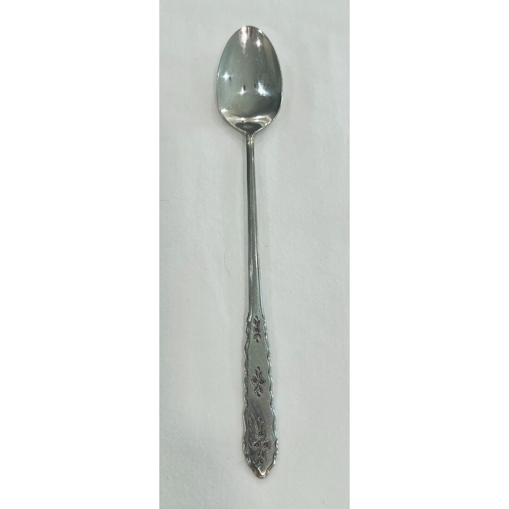 Oneida‎ Iced Tea Spoon FLORAL BOUQUET Stainless Distinction Silverware Flatware